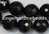 CTE1191 15.5 inches 16mm faceted round blue tiger eye beads