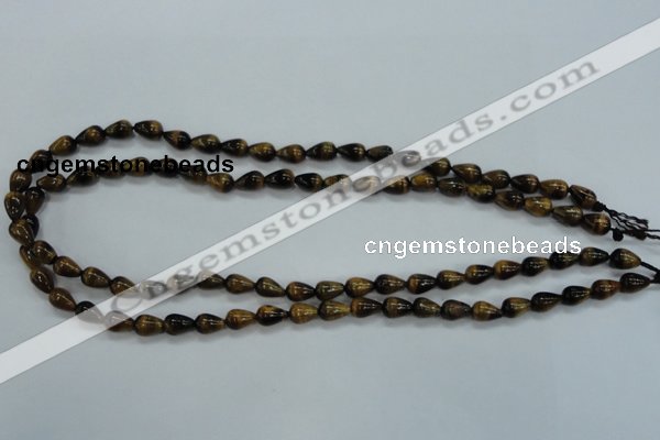 CTE120 15.5 inches 6*8mm teardrop yellow tiger eye beads wholesale