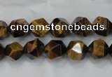 CTE1202 15 inches 10mm faceted nuggets yellow tiger eye beads