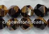 CTE1205 15 inches 16mm faceted nuggets yellow tiger eye beads