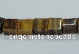 CTE121 15.5 inches 10*10mm cube yellow tiger eye beads wholesale