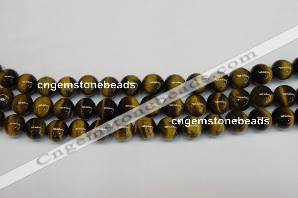 CTE1219 15.5 inches 8mm round AB+ grade yellow tiger eye beads