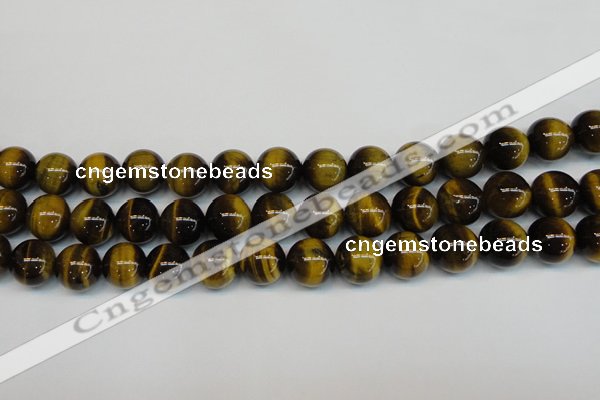 CTE1220 15.5 inches 10mm round AB+ grade yellow tiger eye beads