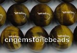 CTE1221 15.5 inches 12mm round AB+ grade yellow tiger eye beads