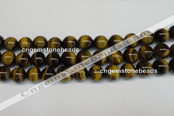 CTE1223 15.5 inches 16mm round AB+ grade yellow tiger eye beads