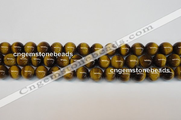 CTE1229 15.5 inches 12mm round A grade yellow tiger eye beads