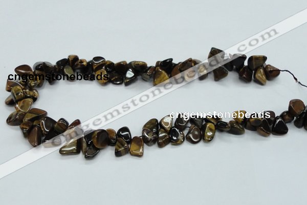 CTE123 15.5 inches 8*12mm nugget yellow tiger eye beads wholesale