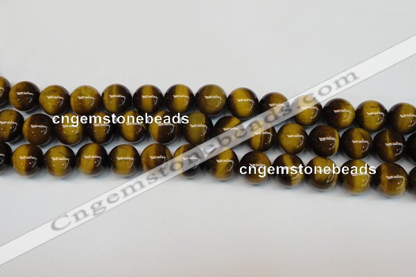 CTE1236 15.5 inches 10mm round A+ grade yellow tiger eye beads