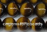 CTE1237 15.5 inches 12mm round A+ grade yellow tiger eye beads