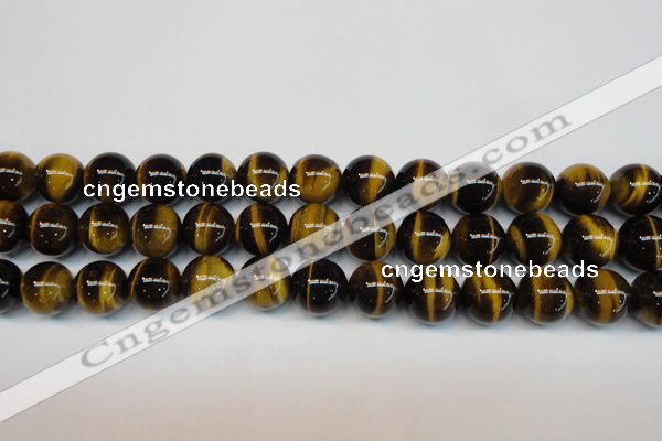 CTE1244 15.5 inches 10mm round AA grade yellow tiger eye beads