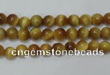 CTE127 15.5 inches 6mm round yellow tiger eye gemstone beads