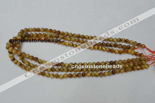 CTE127 15.5 inches 6mm round yellow tiger eye gemstone beads