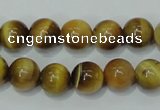 CTE129 15.5 inches 10mm round yellow tiger eye gemstone beads