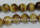 CTE130 15.5 inches 12mm round yellow tiger eye gemstone beads