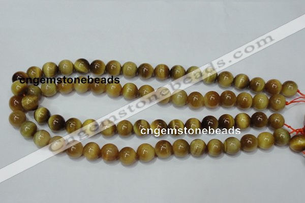 CTE130 15.5 inches 12mm round yellow tiger eye gemstone beads