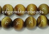 CTE131 15.5 inches 14mm round yellow tiger eye gemstone beads