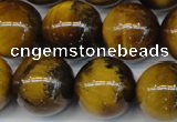 CTE1314 15.5 inches 14mm round B grade yellow tiger eye beads