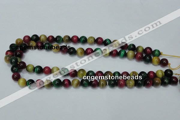 CTE134 15.5 inches 10mm round dyed tiger eye gemstone beads