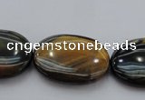 CTE1364 15.5 inches 15*20mm oval yellow & blue tiger eye beads