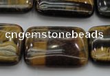 CTE1381 15.5 inches 18*25mm rectangle yellow & blue tiger eye beads