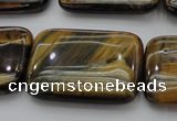 CTE1382 15.5 inches 22*30mm rectangle yellow & blue tiger eye beads