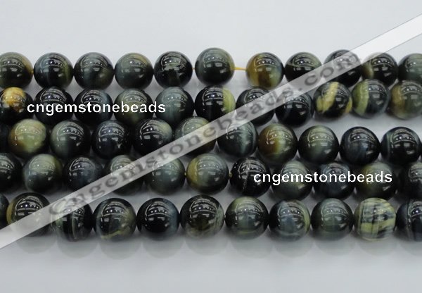 CTE1458 15.5 inches 20mm round golden & blue tiger eye beads