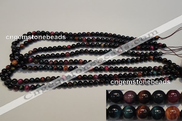 CTE147 15.5 inches 6mm round colorful tiger eye beads wholesale