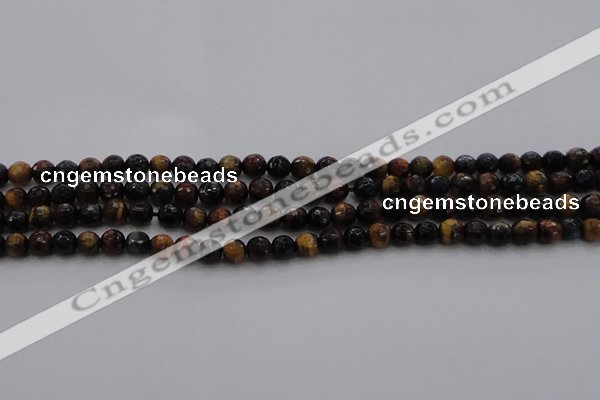 CTE1471 15.5 inches 6mm faceted round mixed tiger eye beads