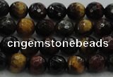 CTE1472 15.5 inches 8mm faceted round mixed tiger eye beads