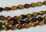 CTE150 15.5 inches 5*8mm teardrop yellow tiger eye gemstone beads