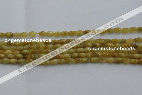CTE1514 15.5 inches 5*8mm rice golden tiger eye beads wholesale