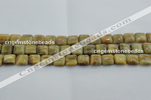 CTE1528 15.5 inches 14*14mm square golden tiger eye beads wholesale