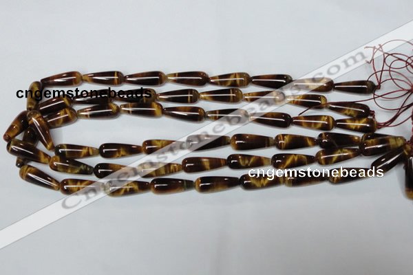 CTE153 15.5 inches 8*22mm teardrop yellow tiger eye gemstone beads