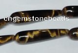 CTE154 15.5 inches 8*35mm teardrop yellow tiger eye gemstone beads