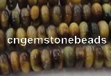 CTE1545 15.5 inches 4*6mm rondelle golden & blue tiger eye beads