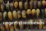 CTE1546 15.5 inches 4*8mm rondelle golden & blue tiger eye beads