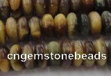 CTE1547 15.5 inches 6*10mm rondelle golden & blue tiger eye beads