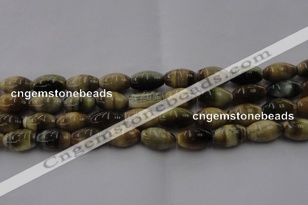 CTE1556 15.5 inches 13*18mm rice golden & blue tiger eye beads wholesale