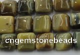 CTE1562 15.5 inches 8*8mm square golden & blue tiger eye beads wholesale