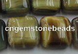 CTE1567 15.5 inches 18*18mm square golden & blue tiger eye beads wholesale