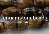 CTE1581 15.5 inches 10*14mm faceted rice yellow tiger eye beads