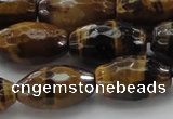 CTE1582 15.5 inches 12*16mm faceted rice yellow tiger eye beads