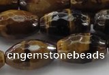 CTE1583 15.5 inches 13*18mm faceted rice yellow tiger eye beads