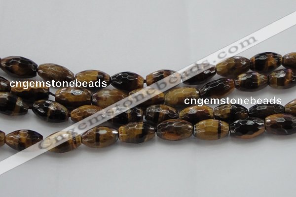 CTE1583 15.5 inches 13*18mm faceted rice yellow tiger eye beads