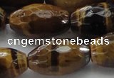 CTE1584 15.5 inches 15*20mm faceted rice yellow tiger eye beads