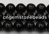 CTE1602 15.5 inches 8mm round AB grade black tiger eye beads