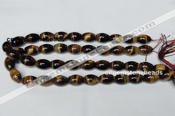 CTE162 15.5 inches 10*30mm rice yellow tiger eye gemstone beads