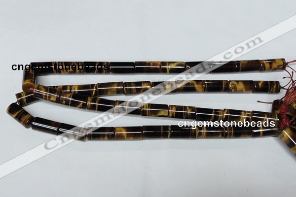 CTE164 15.5 inches 5*10mm column yellow tiger eye gemstone beads