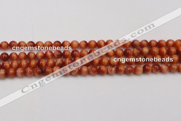 CTE1661 15.5 inches 6mm round sun orange tiger eye beads