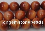 CTE1663 15.5 inches 10mm round sun orange tiger eye beads